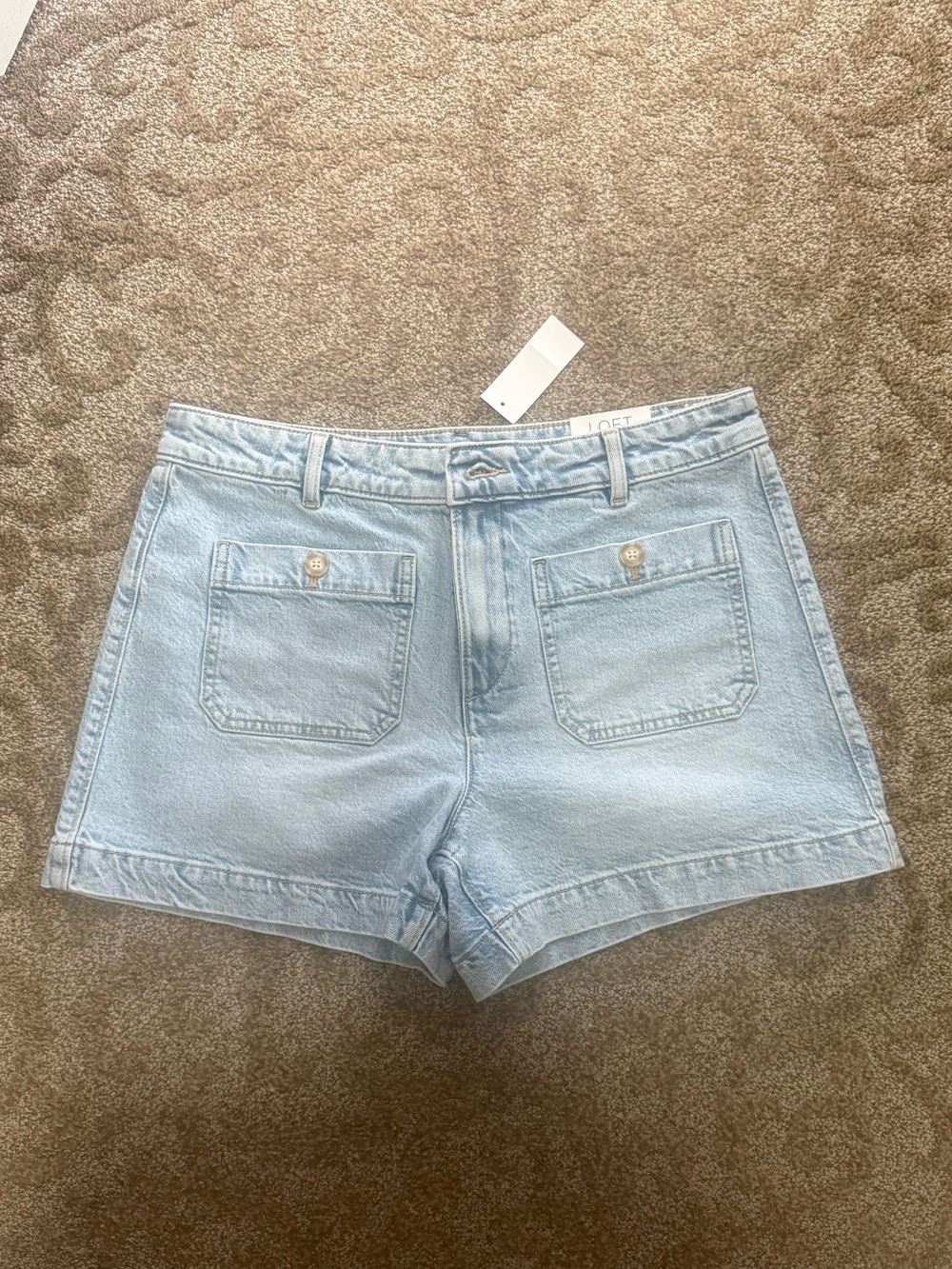 J. Crew The Palmer Short High Rise Light Denim Size 28 NWT